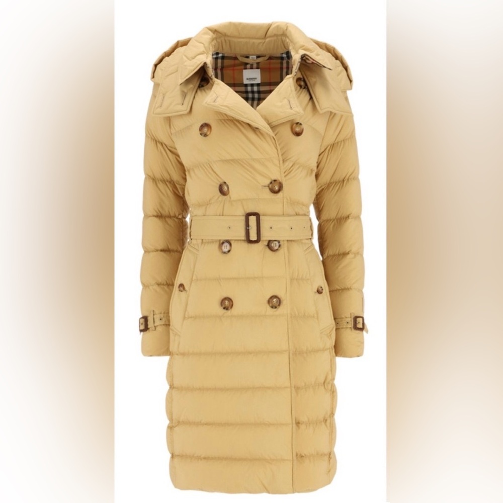 Women's coat Ski  Burberry Tan Puffer Coat NWT XL